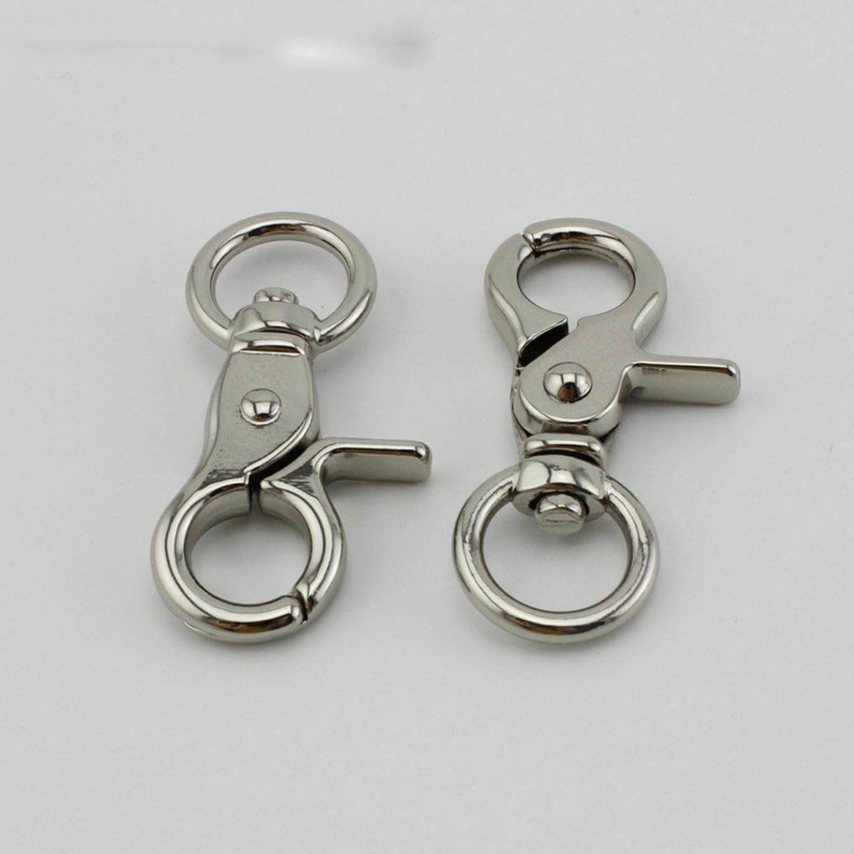 10-30 piezas 59 * 15,5 mm bolsa correa gancho hebilla metal giratorio langosta cierre DIY ganchos llavero hebillas accesorio-plata-30 piezas
