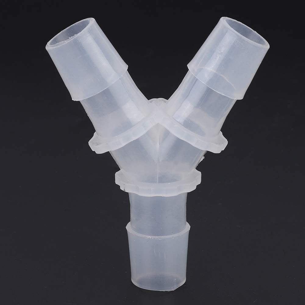 Jelquix Aquarium Y Type Connector 10PCS Transparent Soft Hose Fittings Water Pipe Joint for Fish Tank Air Pump, Durable Plastic Material (3.9mm)