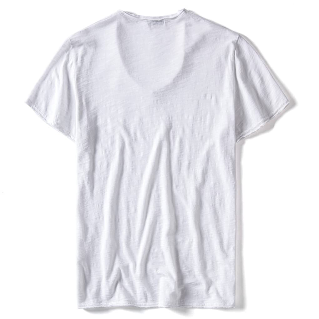 3 Uds Algodón Sólido Camiseta Hombre Casual Cuello Pico Manga Corta Hombre Camisetas Suaves Tops Camisetas