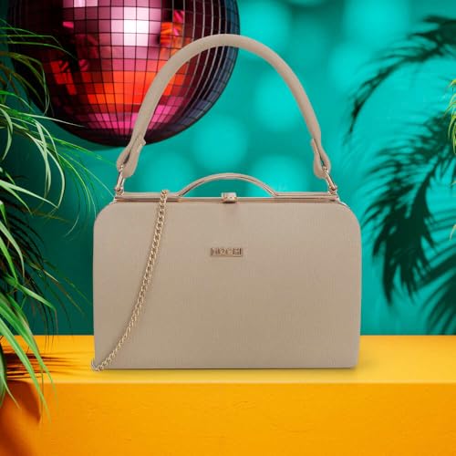 Image of Mochi Women Party /Fashion Fabric Soft Body Lock Closure Solid Clutches With 1 Pocket And 1 Compartments
