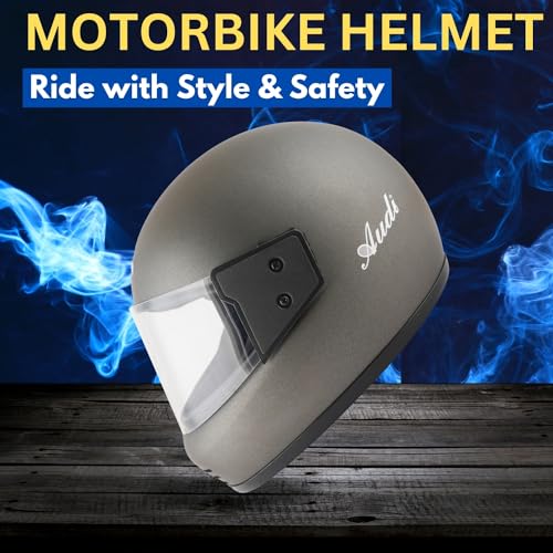 Image of Sage Square Audi Full Face Clear Visor Helmet | ISI Certified | High Standard Safety | Extra Comfort & Stylish