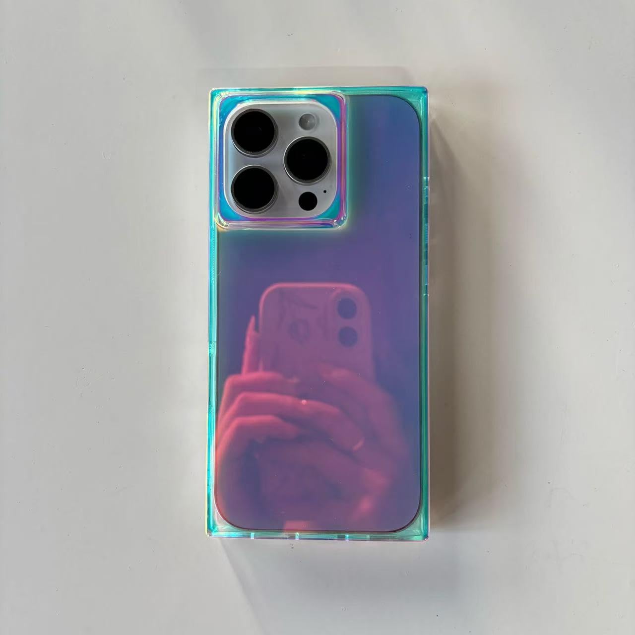 Coque rectangulaire brillante iPhone 15 Pro Max protection premium laser - 8