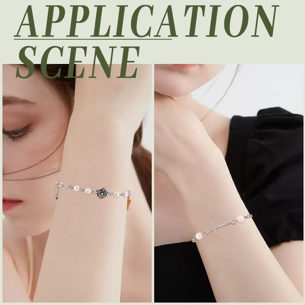 SUNNYCLUE 12-Pack Gold Paperclip Chain Bracelets - Adjustable Stainless Steel Jewelry Making Supplies