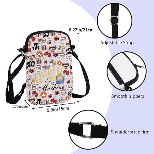 ZJXHPO Casino Cross Body Bag Casino Gambling Lover Gift Queen Of The Machine Messenger Bag Slot Gambling Lucky Gift2