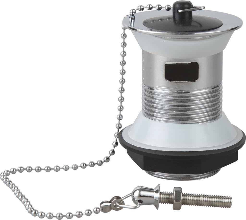 1 1/4 Inch Slotted Basin Waste with Poly Plug Chain & Stay (Waste Traps for Sinks/Sink Waste Fittings/Sink Fittings/Sink Waste Fittings/Waste Fittings)