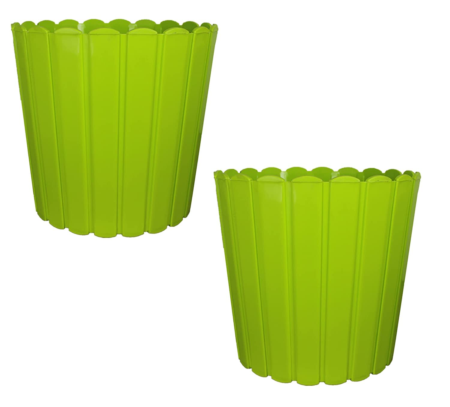 Amazon Brand - UMI Indoor and Outdoor Thai Fancy Unique Design Decorative Plastic Flower Pot for Gift Purpose/Home/Office/Garden Décor - Set of 2 | Size:12Inch(30.48cm), Color: Green (B0C69RW8JB) Amazon Price History, Amazon Price Tracker