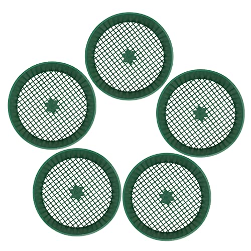 BESPORTBLE Gardening Sieves 5pcs Plastic Mesh Sieve for Garden Boys and Girls Gardening Tools Green