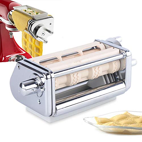 Ravioli Maker Attachment Stainless Steel Kitchen Aid Tool For Stand Mixer Dumpling Maker Pasta Lasagna Spaghetti Wrapper Pastry Dough Cutter