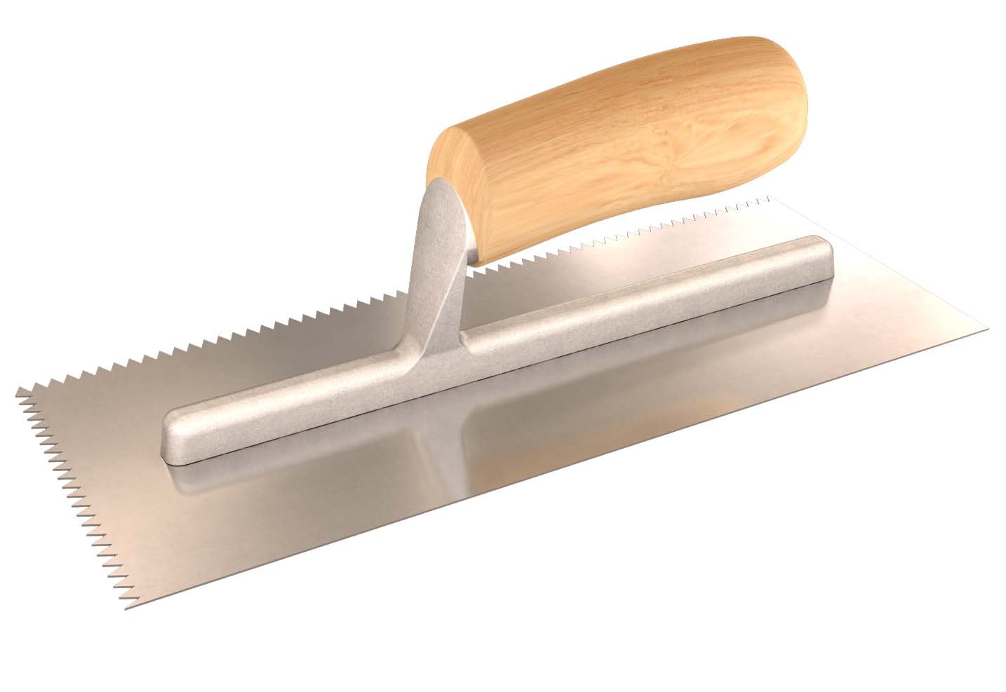 Bon 14-319 11-Inch by 4-1/2-Inch V Notched Trowel with 3/16-Inch Width and 3/16-Inch Depth Wood Handle