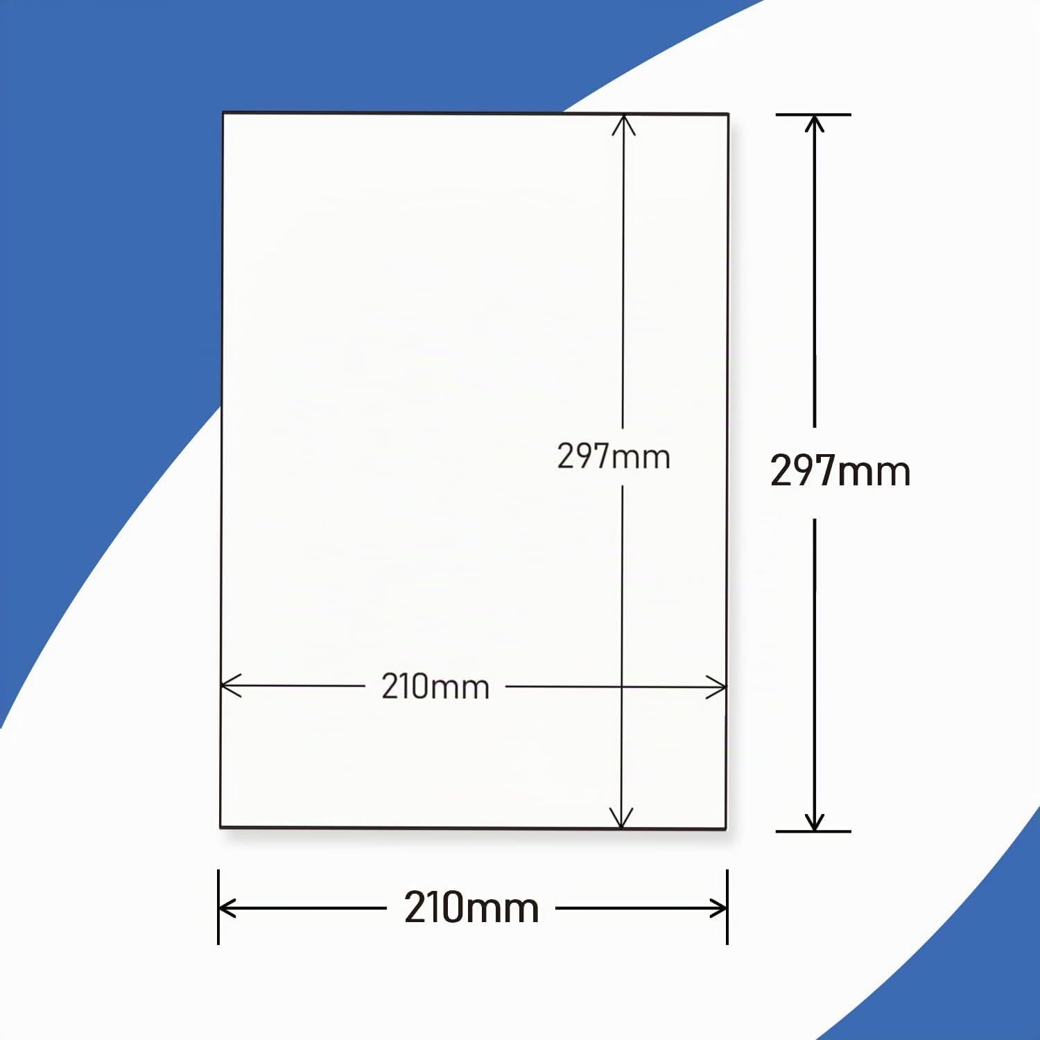 BETCKEY - 300 Fogli, A4 Adesivi per Stampante, Carta Adesiva a Foglio Intero Stampabili per Stampante a Getto d'Inchiostro e Laser, 205 x 297mm
