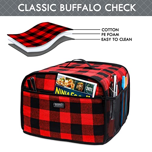 Image of BAGSPRITE Dust Cover Compatible with Ninja Foodi Air Fryer, Foodi Grill (AG301, AG302, AG400), Appliance Cover with Pockets for Ninja Accessories, Buffalo Check