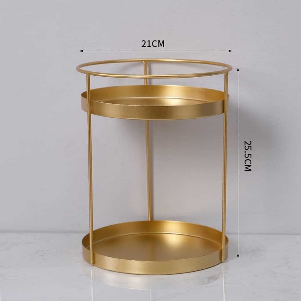 Metal Makeup Organizer Vanity Storage Rack Creams Jewelry Display Stand Tray Decorative Lipstick Organizing Plate(E) image 5