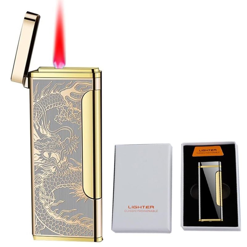 Encendedor Ultrafino Recargable de Butano Dorado