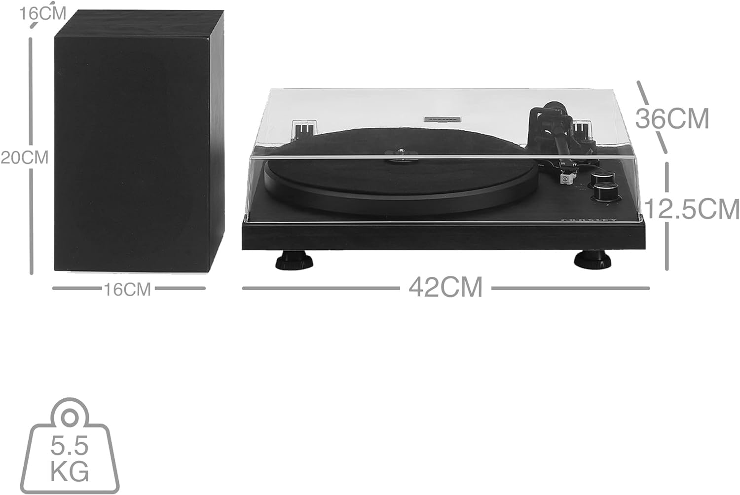 Crosley C62 Gramofon Bluetooth czarny