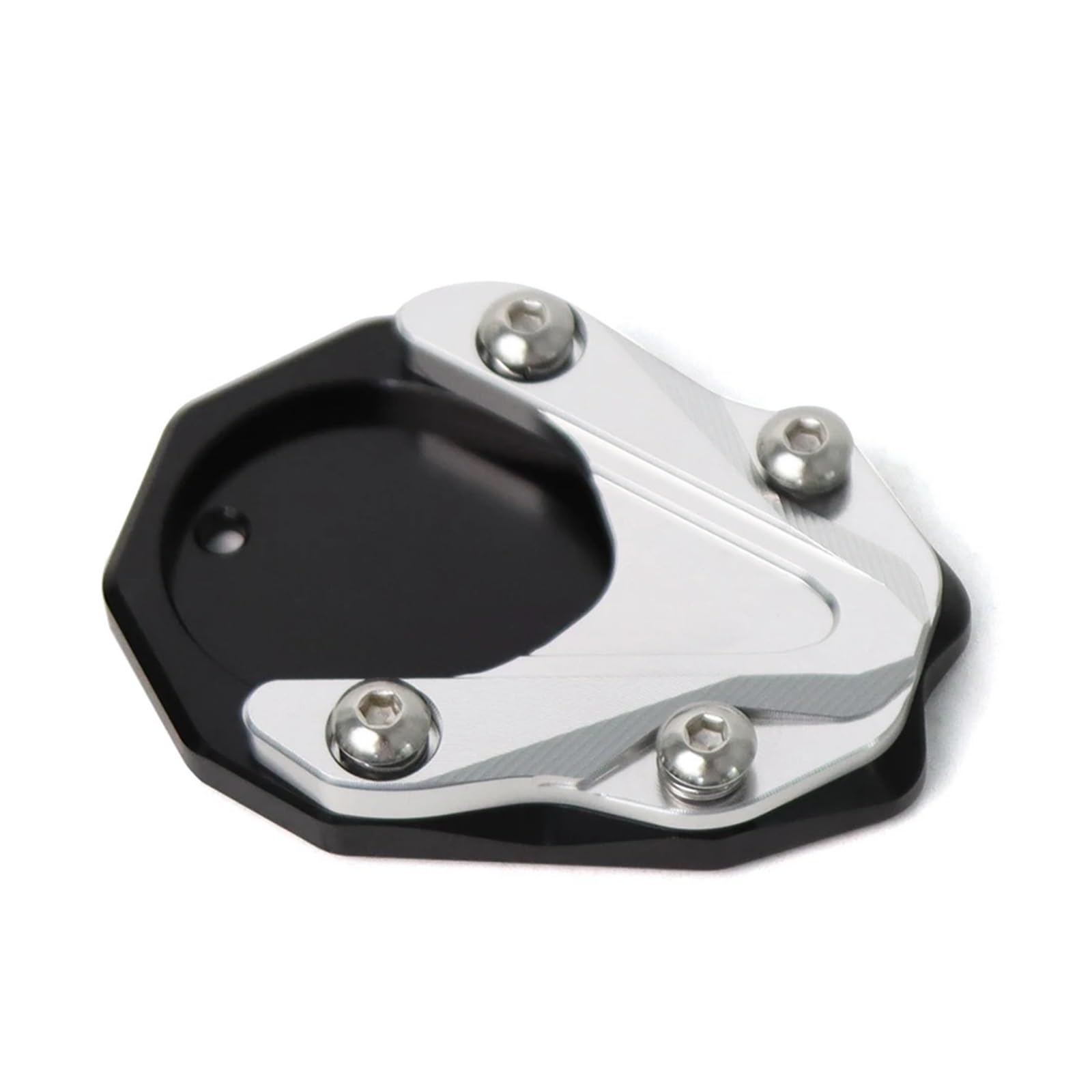 Prolunga per cavalletto per moto Ingrandisci piastra per cavalletto laterale per moto(D'argento)