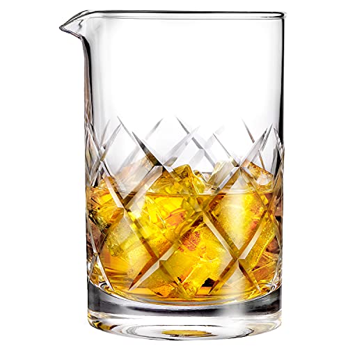 Comparison: Best Cocktail Mixing Glass 3 Hiware Professional 24 Oz Cocktail Mixing Glass, Thick Bottom Seamless Crystal Mixing Glass
