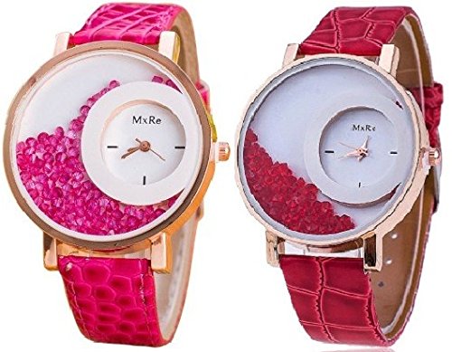 Pappi-Haunt Analogue Multi-Colour Dial Women's Watch (Pack of 2) -Analog Watch