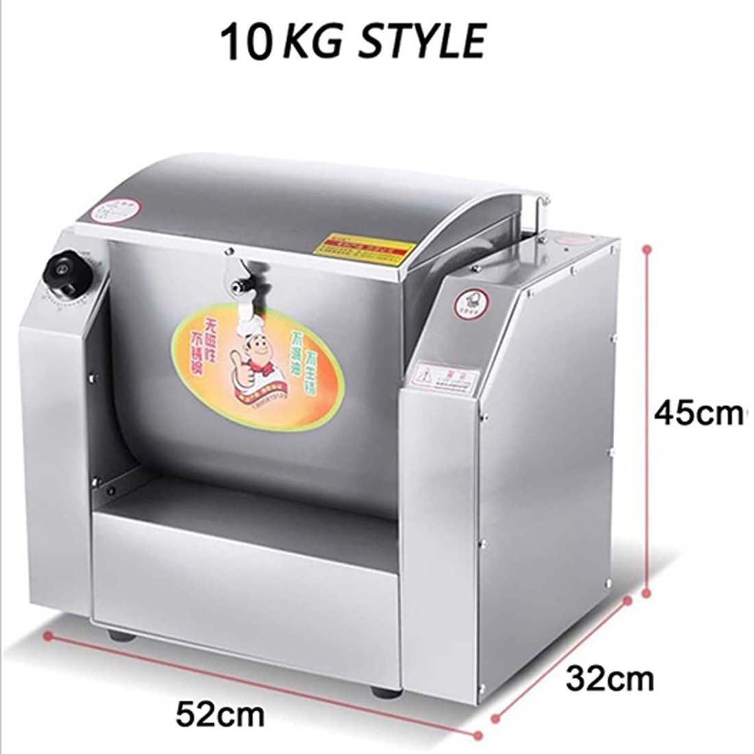 Impastatrice, impastatrice elettrica, impastatrice elettrica rotante per impasti con funzione di temporizzazione, impastatrice commerciale da 5 kg/10 kg per ristoranti, casa, 10 kg