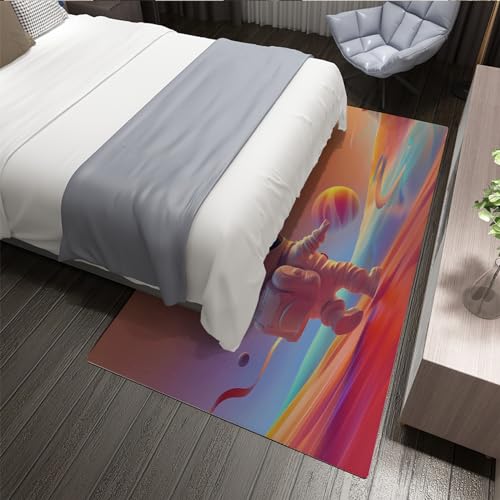 Tapis rose Airman doux à poils bas pour salon et chambre