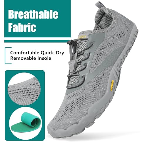 Image of SAGUARO Womens Mens Barefoot Shoes Minimalist Trail Runner Wide Toe Box Zero Drop Outdoor Cross Training Shoe