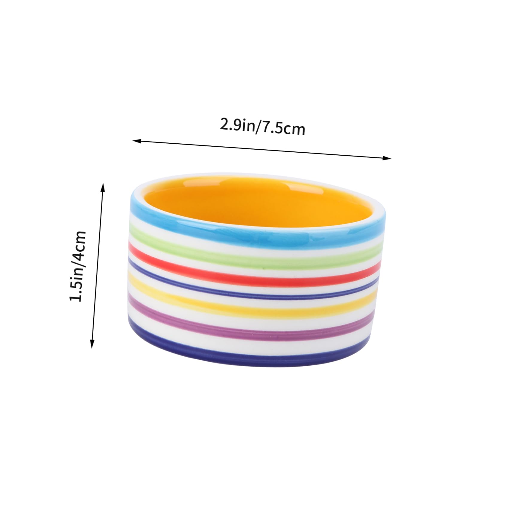 Parliky 2Pcs Thickened Ceramic Pet Bowls for Hamsters Feeding Dish and Easy Animals Non Slip Design