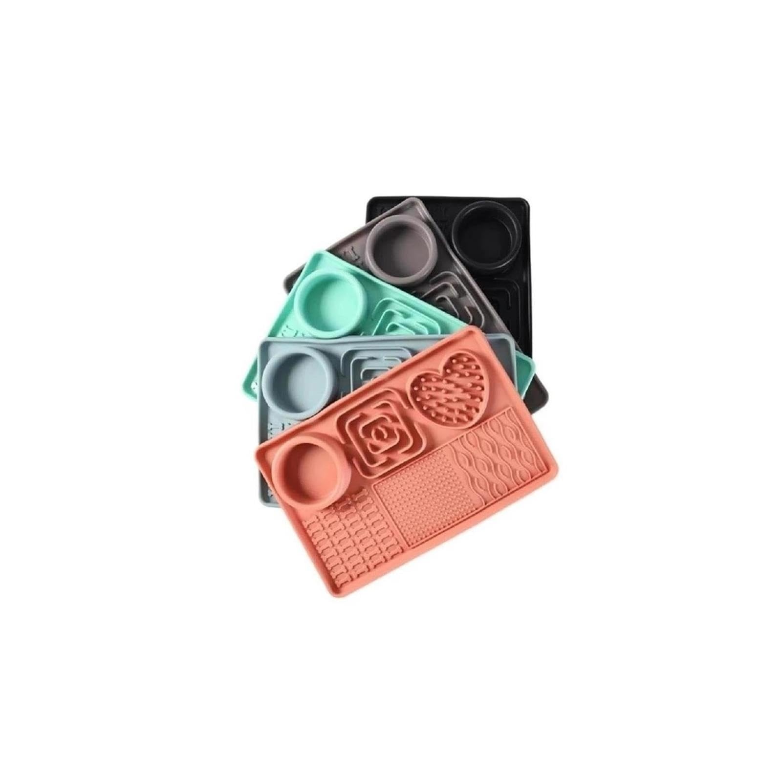 Silikon-Leckmatte for Haustiere, Slow-Feeder-Leckpad(Gray)