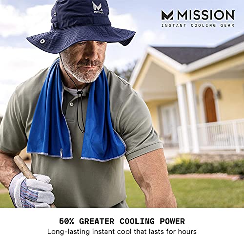 MISSION Max Plus Cooling Towel- Soft, Durable Microfiber – Cools Up to 3 Hours – UPF 50 Sun Protection – Machine Washable
