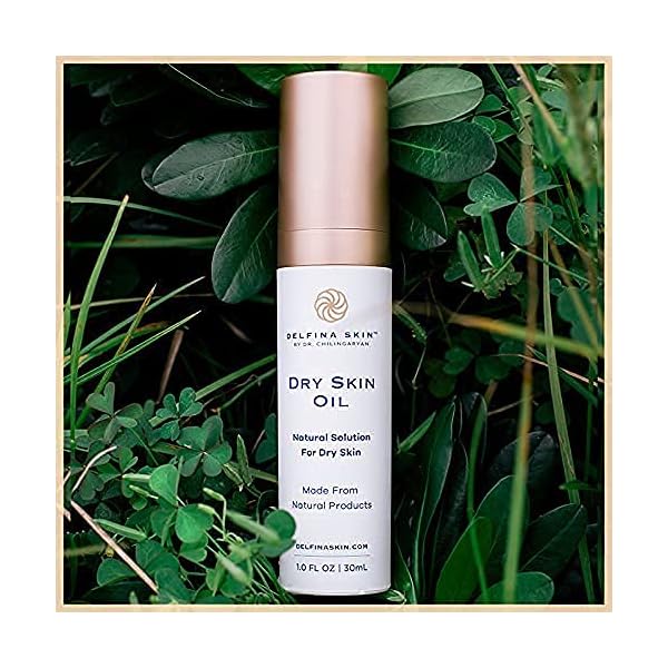 DELFINA-SKIN-DRY-SKIN-OIL Delfina Dry Skin Oil - Eczema Psoriasis Treatment for Skin | Fast Absorbing and More Effective than Lotion for Extremely Dry Cracked Irritated Skin | Safe for All Ages