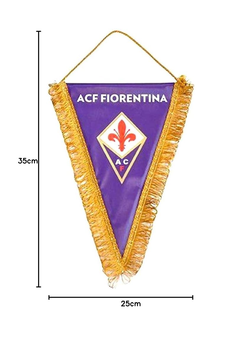 Gagliardetto Fiorentina Ufficiale viola triangolare grande cm. 25 X 35