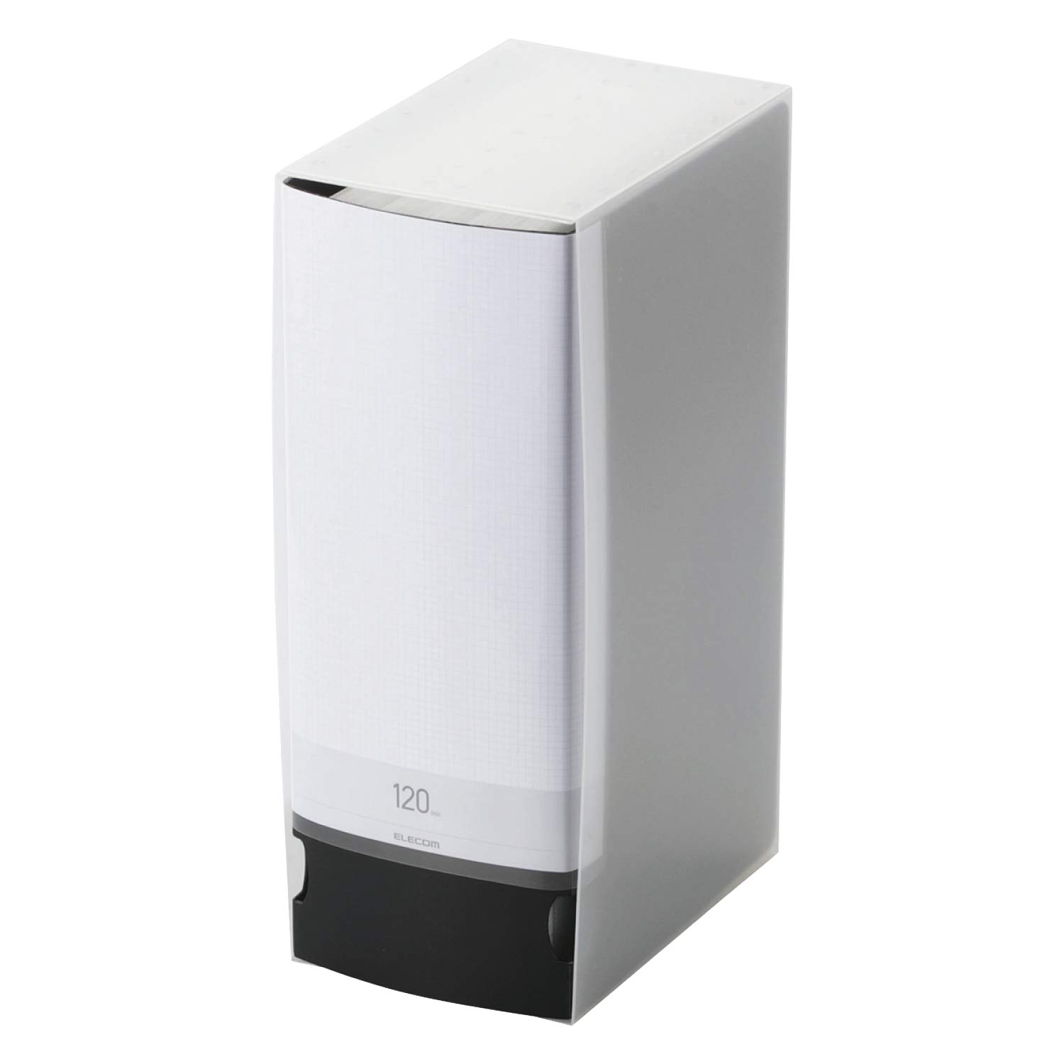 Elecom CCD-FS120BK File Case, DVD CD Compatible File Case, Holds 120 Sheets, Black