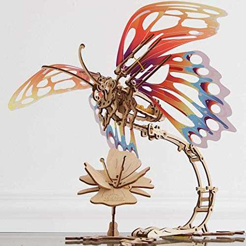 Ugears Butterfly 3D Mechanical Model Self-Assembling Wooden Miniature Diy Set Wooden Box Brainteaser #TOP6