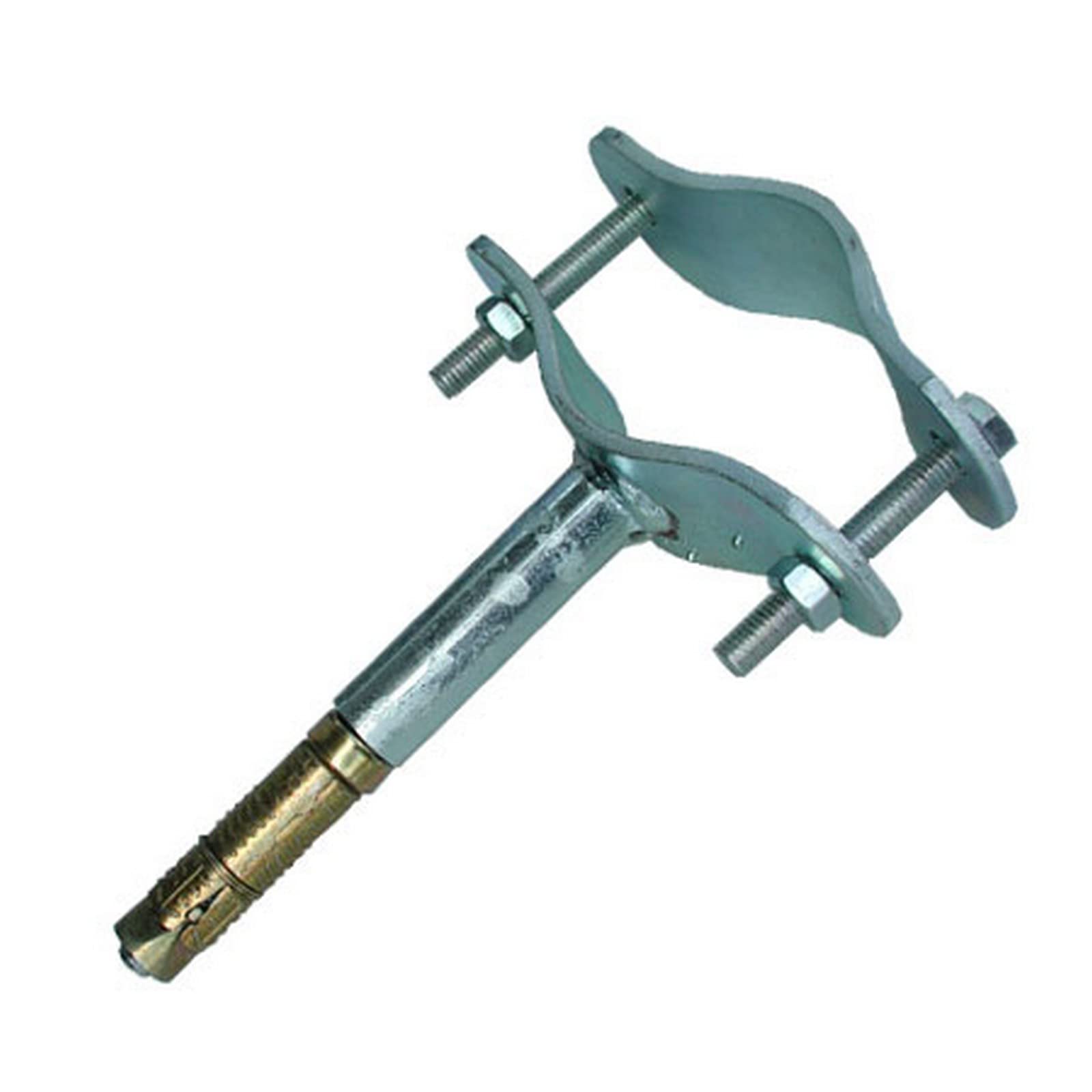 1PEZZO STAFFA CON TASSELLO PER TUBO ANTENNA 50 MM DAL MURO FIG.4