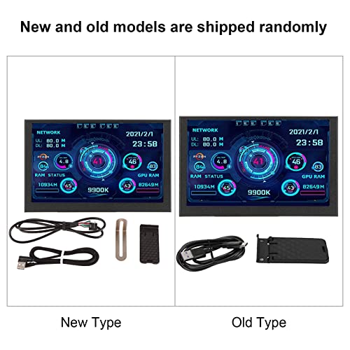 Image of Yosoo Health Gear 5 Inch USB Mini Screen, PC Temperature Monitor for CPU GPU RAM Data, IPS Secondary Display with Sensor Panel for Aida64, Type-C Plug and Play