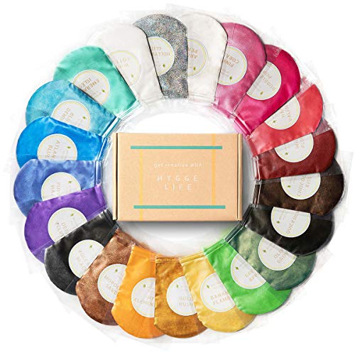 21 Premium Mica Powder Packs [210g/7.4oz] Natural Color Pigment Set for Epoxy Resin, Acrylic Paint, Slime, Soap, Jewelry | Non Toxic Cosmetic Grade Pearl Colorant for Bath Bomb, Eyeshadow, Lipgloss