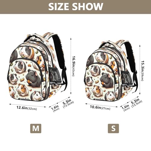 17 Inch Backpack for Kids, Backpack for Elementary School, Cute Guinea Pig4