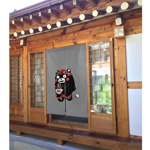 写真 くまモン(11) のれん 間仕切り 目隠し 暖簾 ドアカーテン ロング 和風 遮光 厚手 柔らかい 飾り 玄関/廊下/寝室/部屋/出入り口/キッチンに プライバシー保護