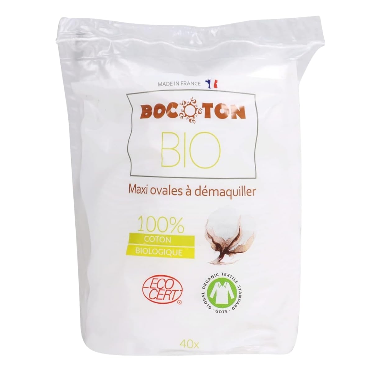 B BOCOTON Bio Organic Soft Mini Oval Makeup Remover Cotton Pads, Use n Throw Face Makeup Cleansing Wipes for Powder, Creams Nail Polish Removing_40Pcs-image-38