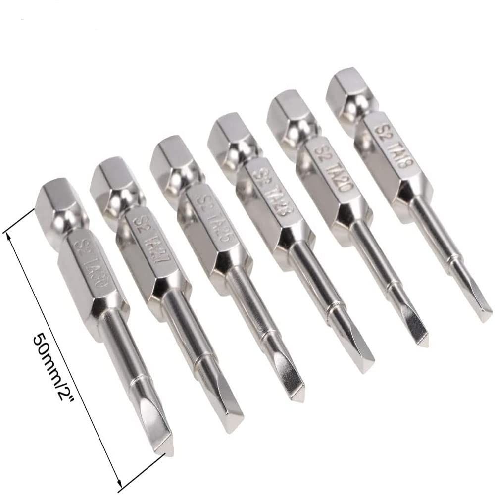 CPROSP 8 stuks inbus bit lang 100mm met bit opslag, magnetische schroevendraaier bit 1/4'', S2 zeskantschacht H2,5-H12, inbussleutel metaal kleur