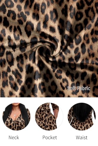 Image of FANDEE Plus Size Maxi Dress for Women Casual Summer Sundress V-Neck 3 /4 Sleeve