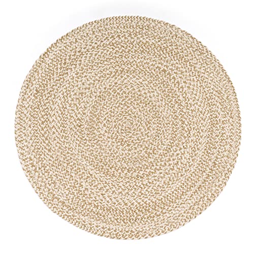 Paco Home Teppich Rund Wohnzimmer Jute Boho Ethno Muster Modern Handgefertigt Naturteppich,...