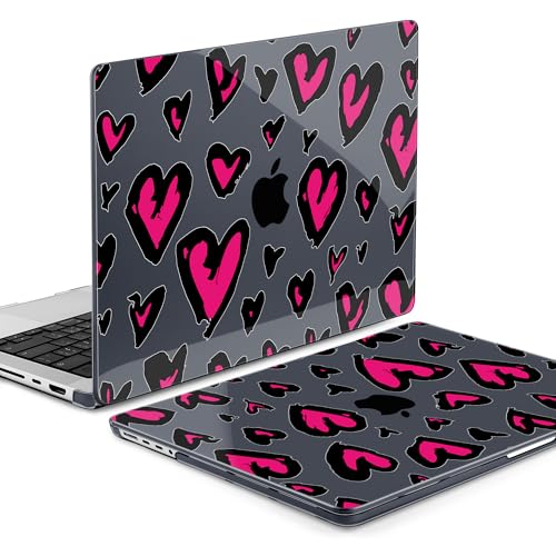 Image of MEEgoodo Case for MacBook Pro 16 inch 2026 2024 2023 2021, Laptop Hard Shell Compatible with M5 M4 M3 M2 M1 Pro /Max Chip, Fit Model A3429 /A3428 /A3403 /A3186 /A2991 /A2780 /A2485, Handwritten Heart
