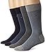 Tommy Hilfiger Men's 4 Pack Fine Bar Stripe Crew Sock, Navy/Grey, 10-13/6-12