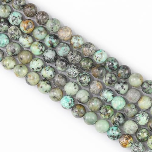 African Turquoise Crystal Beads - 45pcs, 8mm Round, Gemstone & Stone Beads for Jewellery Making, 8 mm