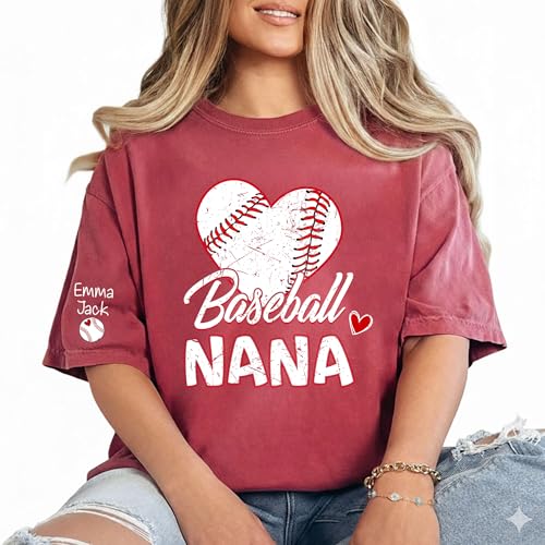 Baseball Family Shirt for Grandma and Family Members Sports Theme Apparel with Heart Baseball Design for Everyday Wear miniatura 4