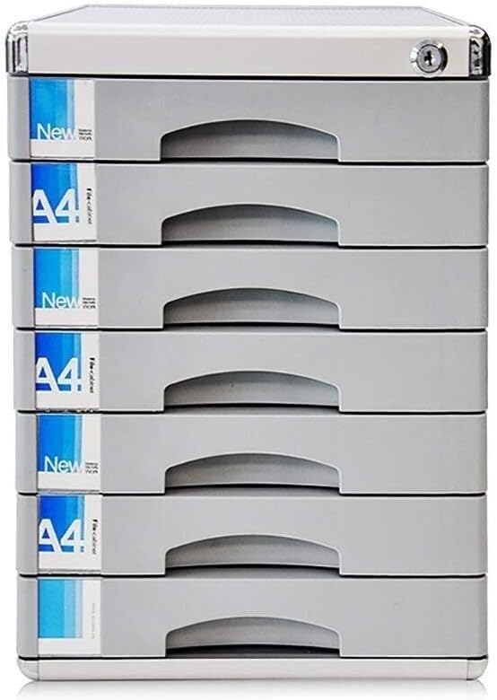 Armadietto portadocumenti con serratura – Conservazione sicura per documenti e forniture – Organizer ideale per uso domestico e ufficio – Design desktop con 3 cassetti