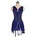 JRUIA Blue,XXXL,Sleeveless Figure Ice Skating Practice Dress Women Girls Roller Ballet Skate Dress Rhythmic Gymnastics Training Leotards