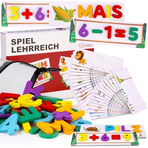 Buchstaben Lernen Lernspiele,Numerisch Lernen, Montessori Spielzeug ab 3...