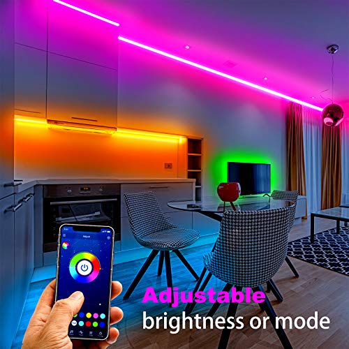 Dalattin 25Ft Led Lights 300Led Bright Led Lights For Bedroom With App Control Music Sync Color Changing Led Strip Lights thumb #1