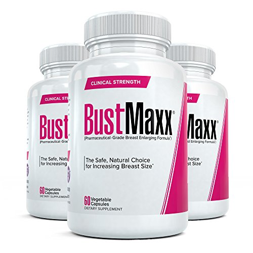 BustMaxx: The Worlds Top Rated Bust and Breast Enhancement Pills - Natural Breast Enlargement and Female Augmentation Supplement Designed to Increase Breast and Bust Size, 60 Capsules (3 Bottles)