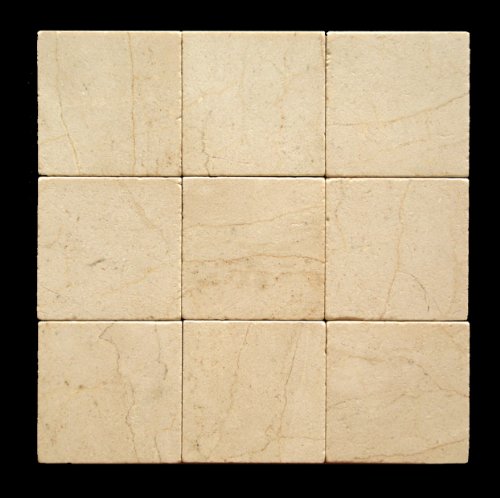 Crema Marfil 4X4 Marble Tumbled Tile